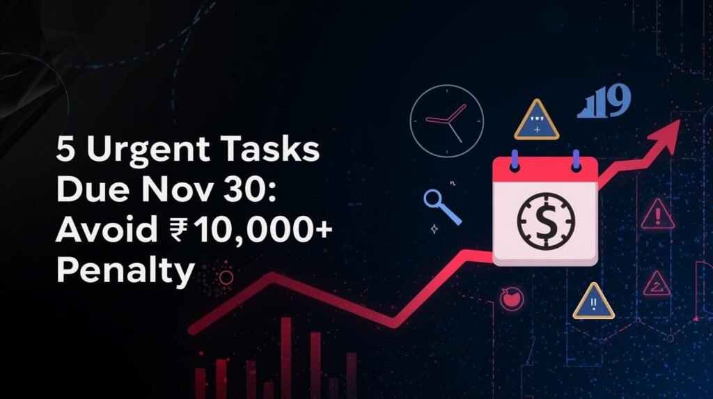 5 Urgent Tasks Due Nov 30: Avoid ₹10,000+ Penalty!