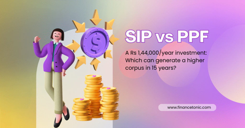 SIP vs PPF with Rs 1,44,000/year investment: Which can generate a higher corpus in 15 years?